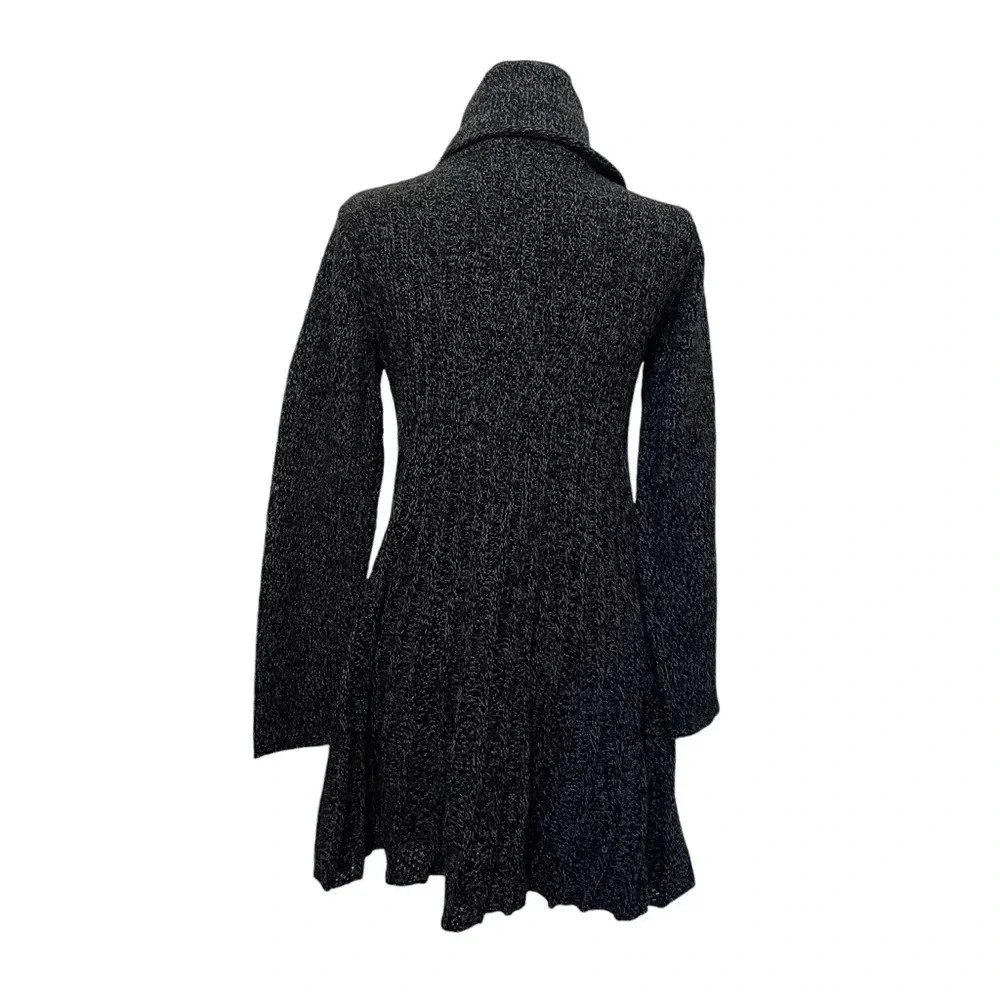 Carolyn Taylor Long Y2K Gray Cardigan Size Small - Picture 2 of 8